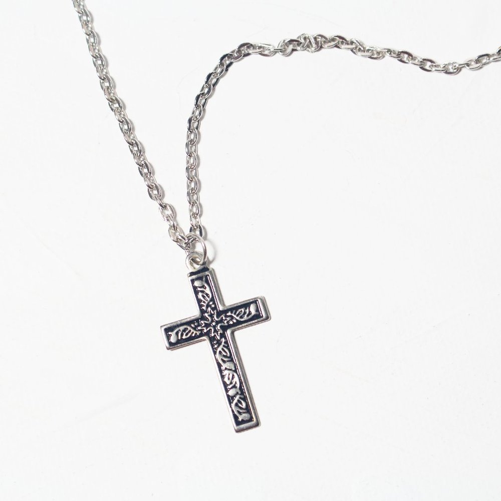 Unisex Stainless Steel Religious Catholic Christian Celtic Cross Necklace